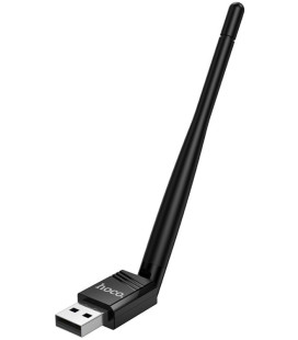 Juodas USB Wi-Fi adapteris "Hoco HI37 Wi-Fi4"