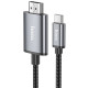 Pilkas USB-C - HDMI 100cm laidas "Hoco UA27"