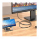 Pilkas USB-C - HDMI 100cm laidas "Hoco UA27"