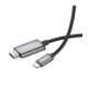 Pilkas USB-C - HDMI 100cm laidas "Hoco UA27"