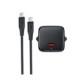 Juodas 1xUSB-C (PD/QC/FCP/AFC) 30W pakrovėjas + 120cm USB-C - USB-C laidas "Acefast A118"