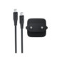Juodas 1xUSB-C (PD/QC/FCP/AFC) 30W pakrovėjas + 120cm USB-C - USB-C laidas "Acefast A118"