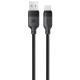 Juodas USB-A - USB-C 3A 120cm laidas "Acefast C16-04"