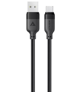 Juodas USB-A - USB-C 3A 120cm laidas "Acefast C16-04"