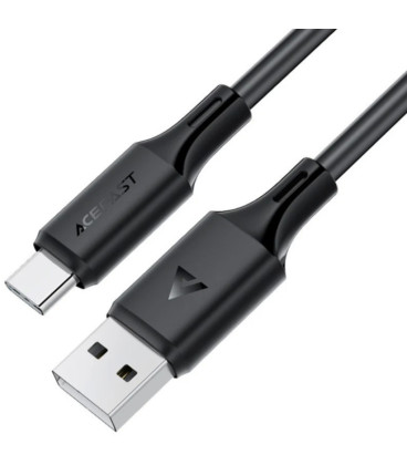Juodas USB-A - USB-C 60W 120cm laidas "Acefast C17-04"