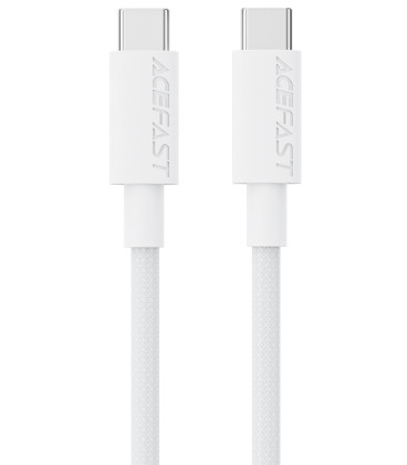 Baltas USB-C - USB-C 60W 120cm laidas "Acefast C18-03"