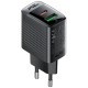 Juodas 1xUSB-A + 1xUSB-C (PD/QC/FCP/AFC) 30W GaN pakrovėjas "Acefast A98"
