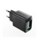 Juodas 1xUSB-A (QC/FCP/AFC) 18W pakrovėjas "Acefast A90"