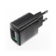 Juodas 1xUSB-A (QC/FCP/AFC) 18W pakrovėjas "Acefast A90"