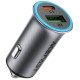 Pilkas 1xUSB-A + 1xUSB-C 95W automobilinis pakrovėjas "Acefast B16"