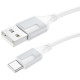 Baltas USB-A - USB-C 3A 100cm laidas "Borofone BX101"