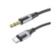 Juodas audio laidas USB-C - 3,5mm "Borofone BL19"
