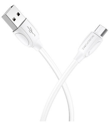 Baltas USB-A - MicroUSB 100cm laidas "Borofone BX19"
