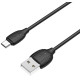 Juodas USB-A - MicroUSB 100cm laidas "Borofone BX19"