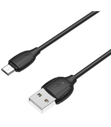 Juodas USB-A - MicroUSB 100cm laidas "Borofone BX19"