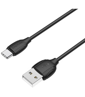 Juodas USB-A - USB-C 100cm laidas "Borofone BX19"
