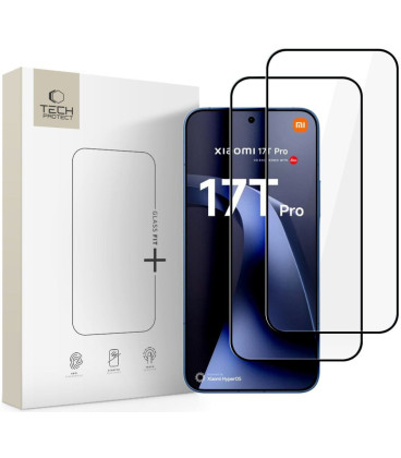 Apsauginis grūdintas stiklas Xiaomi 17T Pro telefonui "Tech-Protect Glass Fit+ 2-Pack"