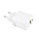 Baltas 20W 1xUSB-A + 1xUSB-C pakrovėjas "Borofone BN27"