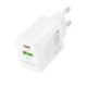 Baltas 20W 1xUSB-A + 1xUSB-C pakrovėjas "Borofone BN27"