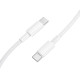 Baltas USB-C - USB-C 60W 100cm laidas "Borofone BX117"