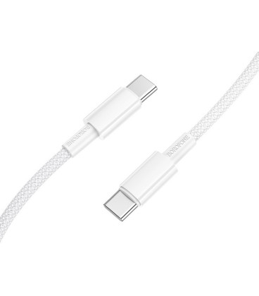 Baltas USB-C - USB-C 60W 100cm laidas "Borofone BX117"
