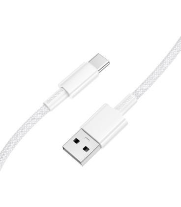 Baltas USB-A - USB-C 3A 100cm laidas "Borofone BX117"