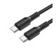 Juodas USB-C - USB-C 60W 100cm laidas "Borofone BX116"