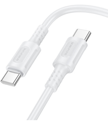 Baltas USB-C - USB-C 60W 100cm laidas "Borofone BX111"