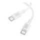 Baltas USB-C - USB-C 60W 100cm laidas "Borofone BX111"