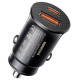 Juodas automobilinis 30W USB-A + USB-C pakrovėjas "Remax RCC358"