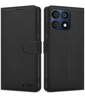 Juodas atverčiamas dėklas Motorola Edge 70 Pro 5G telefonui "Tech-Protect Wallet"