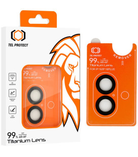 Juodas kameros apsauga Apple iPhone 17 telefonui "Tel Protect Titanium Lens 99% AR"
