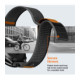 Juoda / oranžinė apyrankė Garmin Quickfit 22mm laikrodžiui "Spigen Athlex Air"