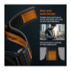 Juoda / oranžinė apyrankė Garmin Quickfit 22mm laikrodžiui "Spigen Athlex Air"