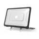 Juodas / skaidrus dėklas Apple MacBook Neo 13 2026 kompiuteriui "Tech-Protect Kevlar Pro"