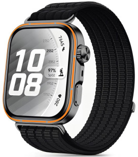 Juoda apyrankė Huawei Watch 3 / 4 / 4 Pro / 5 / 5 Pro laikrodžiui "Tech-Protect Nylon"