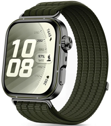 Žalia (Military) apyrankė Huawei Watch 3 / 4 / 4 Pro / 5 / 5 Pro laikrodžiui "Tech-Protect Nylon"