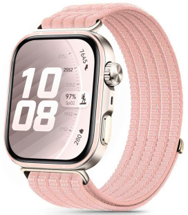 Šviesiai rožinė apyrankė Huawei Watch 3 / 4 / 4 Pro / 5 / 5 Pro laikrodžiui "Tech-Protect Nylon"