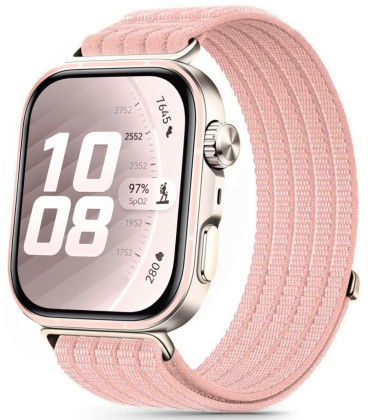 Šviesiai rožinė apyrankė Huawei Watch 3 / 4 / 4 Pro / 5 / 5 Pro laikrodžiui "Tech-Protect Nylon"