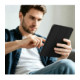 Juodas atverčiamas dėklas Xiaomi Redmi Pad 2 9.7 planšetei "Tech-Protect SC"