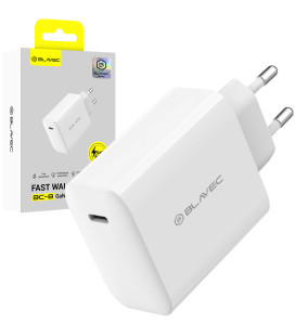 Baltas 1xUSB-C PD QC 65W GaN4 pakrovėjas "Blavec Wall Charger BC-8"
