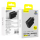 Juodas 1xUSB-C PD QC 65W GaN4 pakrovėjas "Blavec Wall Charger BC-8"
