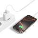 Baltas 1xUSB-C PD QC 45W GaN4 pakrovėjas + 100cm USB-C - USB-C laidas "Blavec Wall Charger BC-7"