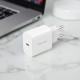 Baltas 1xUSB-C PD QC 45W GaN4 pakrovėjas + 100cm USB-C - USB-C laidas "Blavec Wall Charger BC-7"
