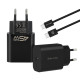Juodas 1xUSB-C PD QC 45W GaN4 pakrovėjas + 100cm USB-C - USB-C laidas "Blavec Wall Charger BC-7"