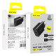 Juodas 1xUSB-C PD QC 45W GaN4 pakrovėjas + 100cm USB-C - USB-C laidas "Blavec Wall Charger BC-7"