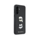 Juodas dėklas Samsung Galaxy A37 telefonui "Karl Lagerfeld Liquid Silicone Metal Karl and Choupette Case"