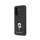 Juodas dėklas Samsung Galaxy A37 telefonui "Karl Lagerfeld Fixed Glitter Metal Ikonik Case"