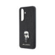 Juodas dėklas Samsung Galaxy A37 telefonui "Karl Lagerfeld Fixed Glitter Metal Ikonik Case"