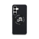 Juodas dėklas Samsung Galaxy S25 FE telefonui "Karl Lagerfeld Liquid Silicone K&CH Heads MagSafe Case"